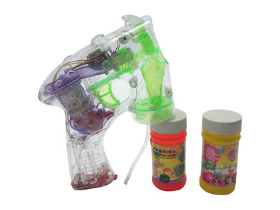 夏季热销玩具YEK22063透明闪光三灯全自动泡泡枪 亲子欢乐与早期教育的完美结合